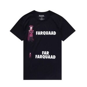 Shrek Farquaad Far Graphic Tee Black Cotton Knit Crewneck Short Sleeve Hot Topic